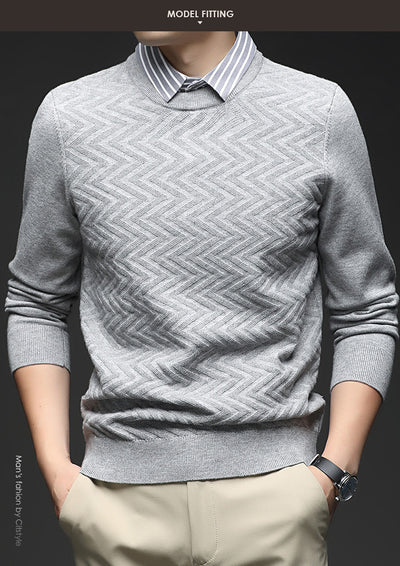 Suéter Casual Bicolor de Manga Larga para Hombre - Image 13