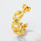 Women's Affordable Luxury Fashion Petal Earrings Dorado 925 Plateado