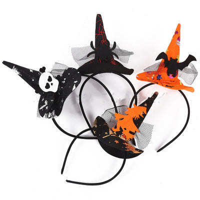 Diadema de Bruja para Halloween con Araña, Calavera y Murciélago - Image 6