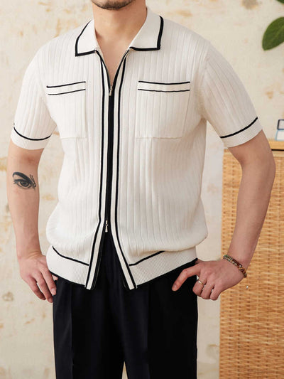 Polo Elástico Slim Fit Cuello Solapa Manga Corta - Image 4