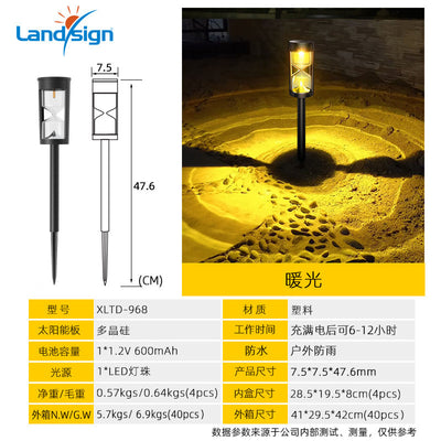 Lámpara Solar de Reloj de Arena para Jardín - Image 6