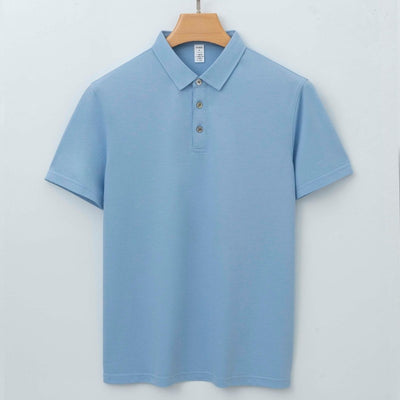 Polo de Seda Morera para Hombre - Camiseta Casual de Manga Corta - Image 8