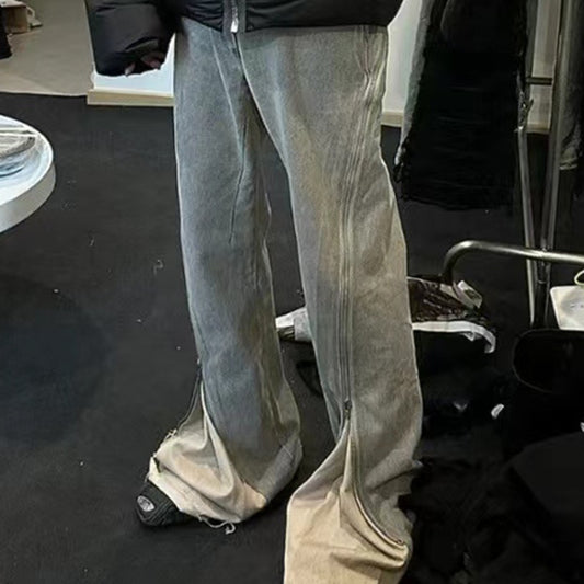 Jeans con Cierre Espiral de Perfil Grande