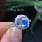 Natural Blue Moonstone Rose Gold Ring