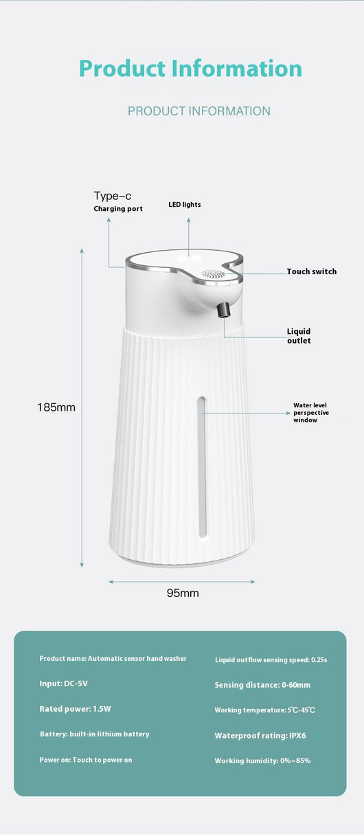 Dispensador Automático de Jabón con Sensor Inteligente para Pared - Image 9