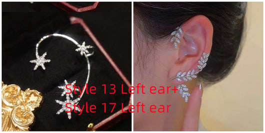 Aretes de Diamante Brillante con Clip Mariposa 2 en 1 - Image 46
