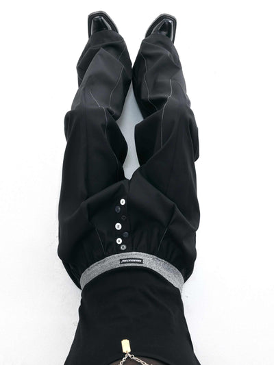 Pantalón Casual Relajado con Diseño de Botones Abiertos - Image 14