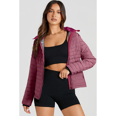 Chaqueta Acolchada de Algodón para Mujer con Cuello Tipo Mao - Image 5
