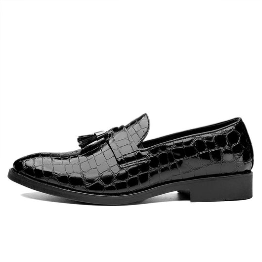 Zapatos de Cuero con Patrón Serpiente y Punta Afilada - Estilo Vintage - Image 12