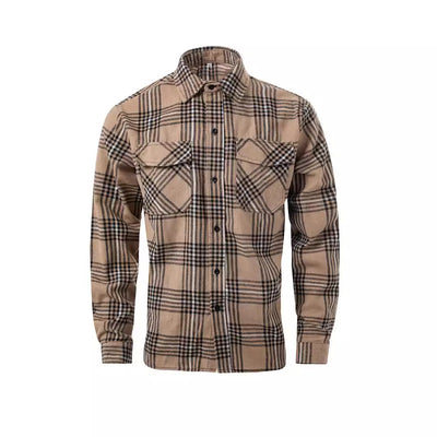 Camisa Manga Larga Cuadros con Solapa - Estilo Casual Moderno - Image 5
