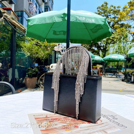 Bolso de Hombro con Cristales y Borlas para Mujer - Image 8