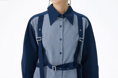 Blusa Sofisticada con Tirantes y Contraste de Colores para Mujer - Image 16
