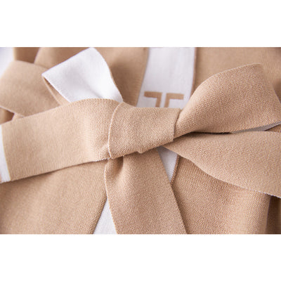 Cardigan Kimono de Punto con Contraste de Letras y Encaje - Abrigo Tipo Bata - Image 5