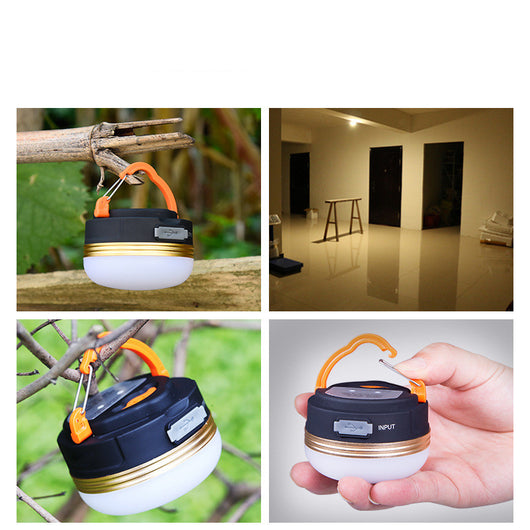Lámpara LED Recargable USB para Camping - Luz Absorbible de Emergencia