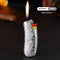 Encendedor De Plata Con Flores YF 910 Paquete Simple