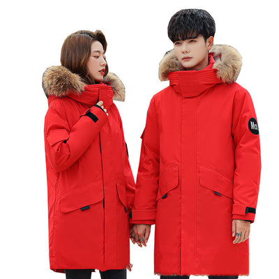 Chaqueta Acolchada de Plumón para Parejas - Corte Medio Invierno - Image 9