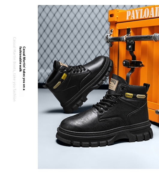Botas Martin Altas para Hombre Estilo Británico de Trabajo - Image 24