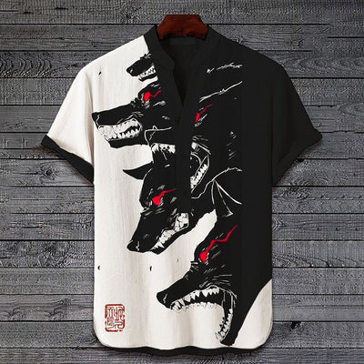 Camisa Hawaiana Navideña Casual con Estampado Santa para Hombre - Image 27