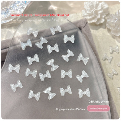 Set de 50 Moños de Resina Transparente para Diseño de Uñas - Image 8