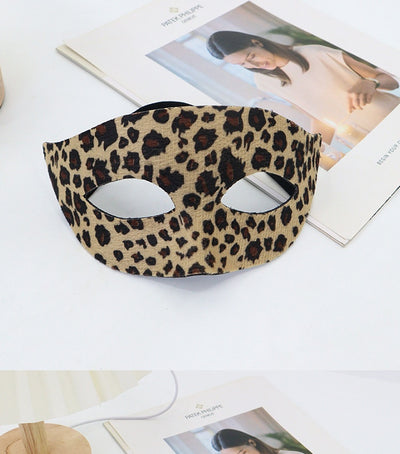 Conjunto de Máscara Media Cara y Diadema Estampado Leopardo para Halloween - Image 10