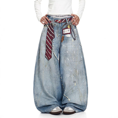 Jeans Bootcut Retro Tie-Dye Holgados para Hombre - Image 6