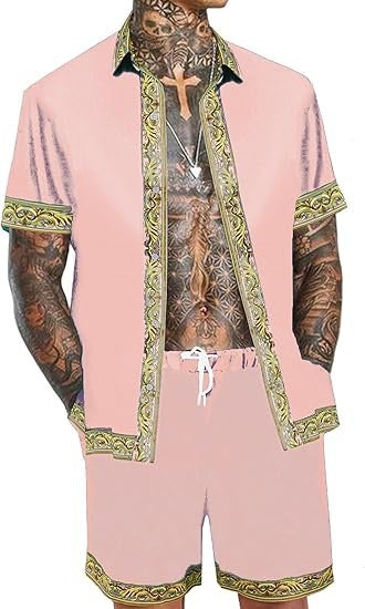 Conjunto Hawaiano Hombre: Camisa y Shorts Holgados de Manga Corta - Image 16