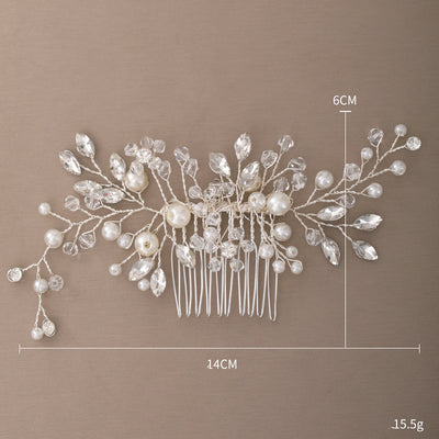 Peineta de Cristal y Perla - Tocado Artesanal Elegante - Image 6
