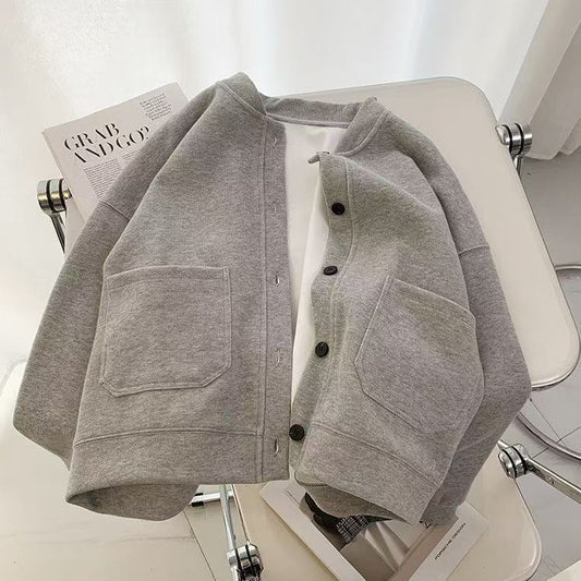 Chaqueta Suelta Casual con Botones para Mujer
