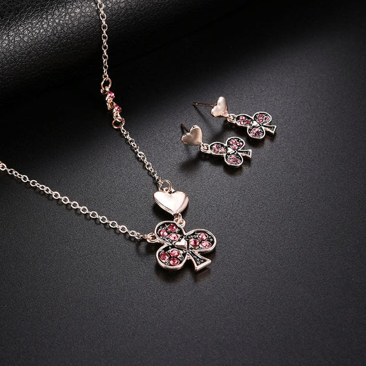 Conjunto de Collar y Aretes de Flor de Cerezo con Circón - Joyería Elegante - Image 12