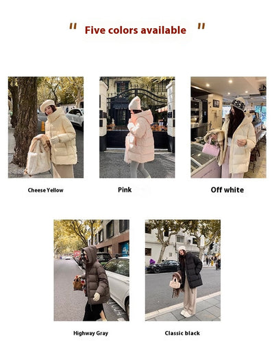 Abrigo Acolchado de Pato Blanco Largo Invierno Diseño Coreano Mujer - Image 28