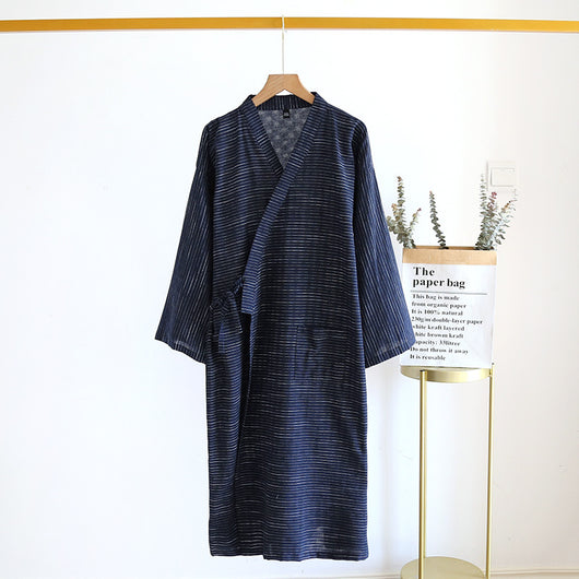 Bata Kimono de Gasa de Algodón Jacquard Verano - Ligera y Fresca - Image 2