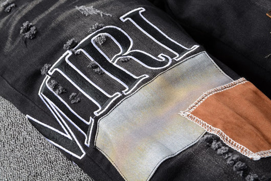 Jeans Slim Fit Elásticos con Parches Bordados de Marca Premium - Image 15
