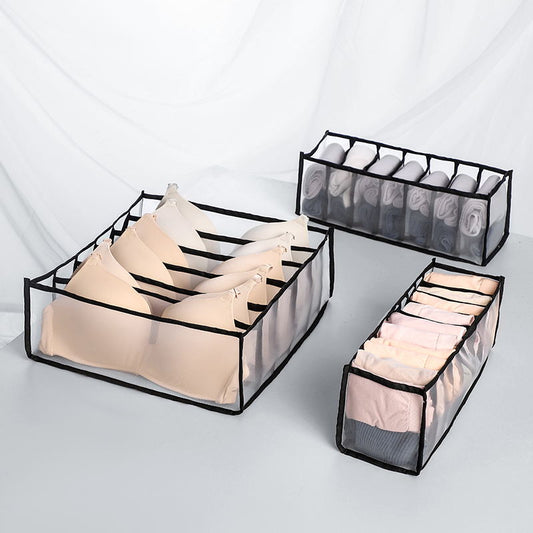 Organizador de Ropa Interior con Divisiones - Caja de Almacenamiento para Closet