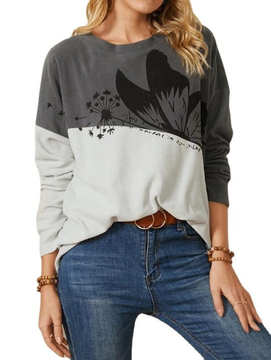 Suéter Cuello Redondo Estampado Animal Print para Mujer