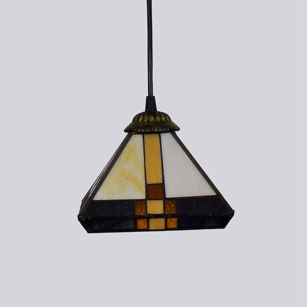 Lámpara de Techo Cuadrada Cristal Coloreado para Pasillos y Barras
