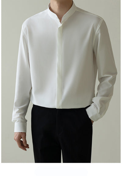 Camisa de Negocios Moderna Hombre Corte Coreano Antimanchas sin Arrugas - Image 10