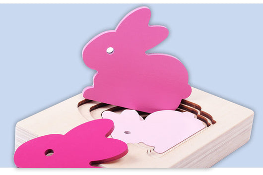 Puzzle de Animales Grandes de Madera Multicapa Reforzada para Niños - Image 9