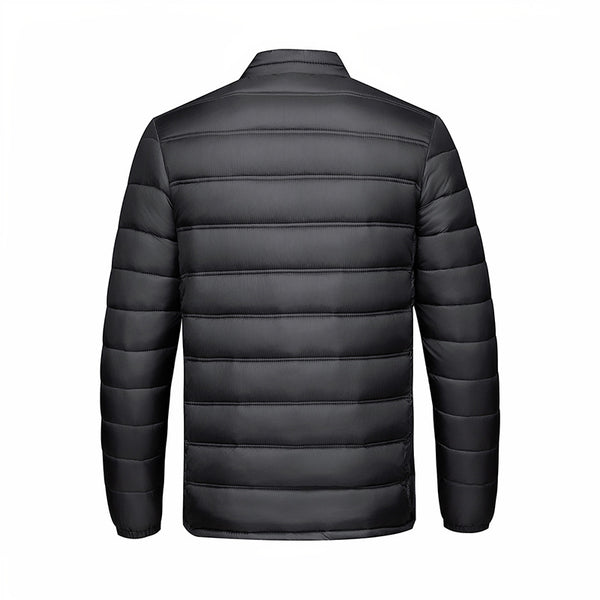 Chaqueta Acolchada de Algodón con Cuello Alto y Cierre