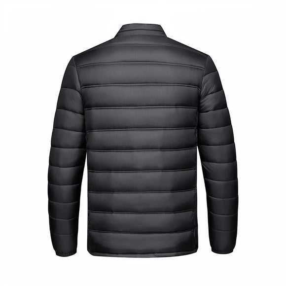 Chaqueta Acolchada de Algodón con Cuello Alto y Cierre