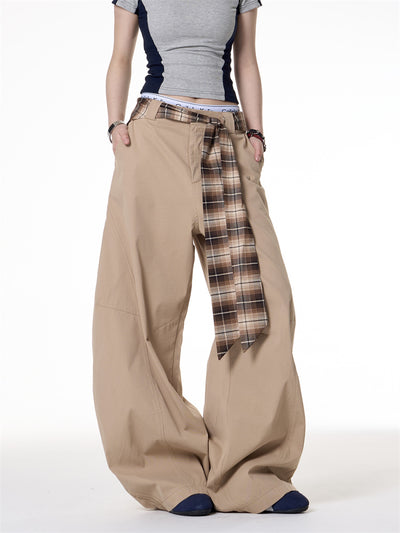 Pantalón Ancho Retro Hot Girl Khaki Estilo Casual - Image 5