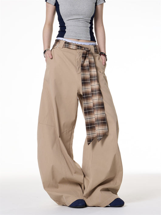 Pantalón Ancho Retro Hot Girl Khaki Estilo Casual - Image 5