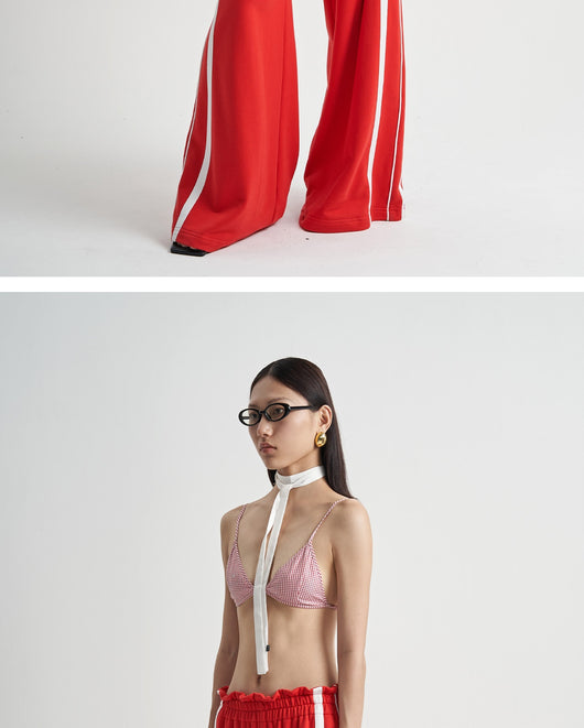 Pantalón de Chándal Cintura Alta Elástica con Puños Acanalados para Mujer - Image 12