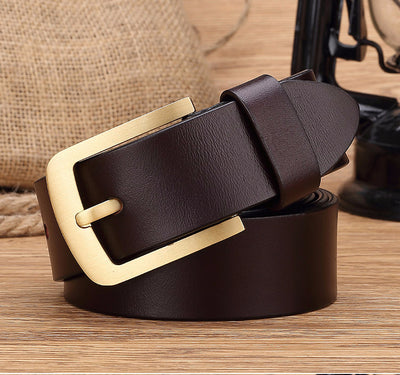 Cinturón Casual para Hombre con Hebilla Retro de Bronce - Image 6