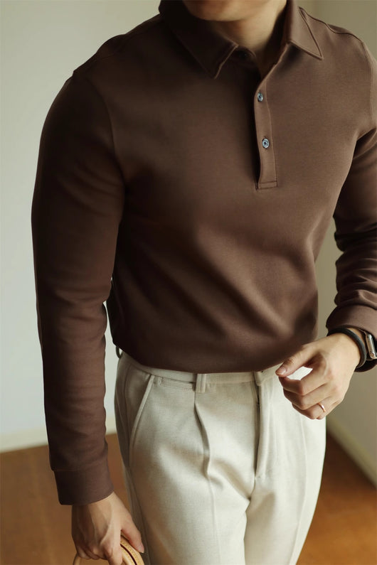 Polo Manga Larga de Algodón Air Layer Premium - Image 22