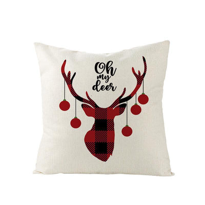 Funda de Cojín Lino Escocés Nórdico Navideño en Oferta - Image 10