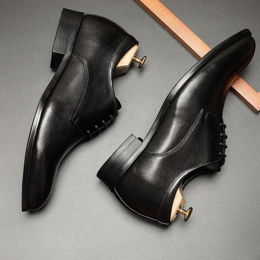 Zapatos de Cuero para Hombre con Aumento de Altura y Punta Suave - Image 16