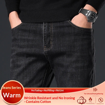 Jeans Slim Fit Premium para Hombre - Corte Recto y Tela Gruesa - Image 5