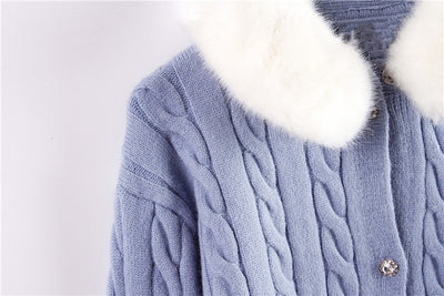 Cardigan de Lana Tejida para Mujer con Puños Ajustados - Image 7