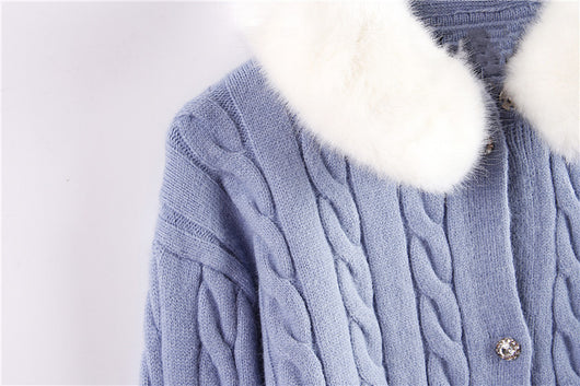 Cardigan de Lana Tejida para Mujer con Puños Ajustados - Image 7