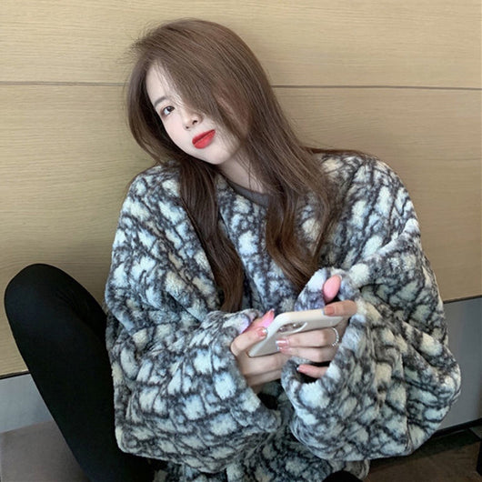Suéter Holgado Estampado Leopardo para Mujer - Pullover Cómodo y Versátil